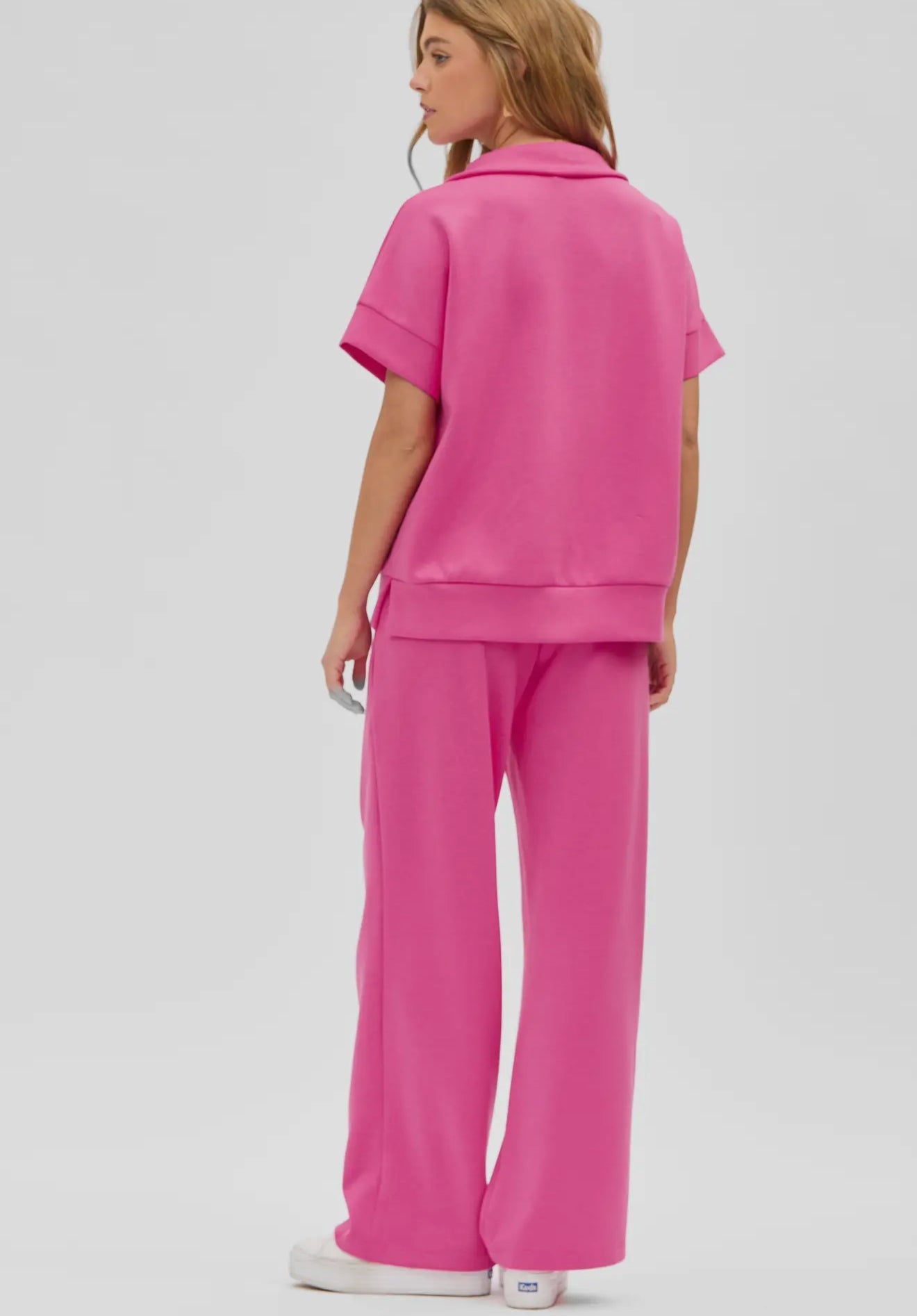 Pink quarter zip set