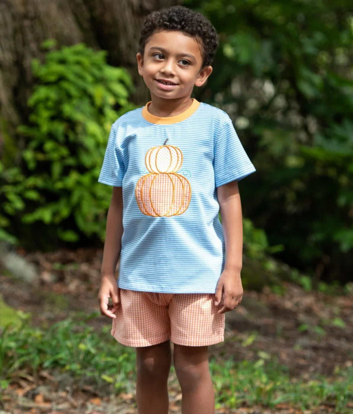 Pumpkin Stack Shorts Set