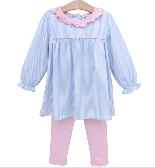 Pink and Light Blue Stripe Set
