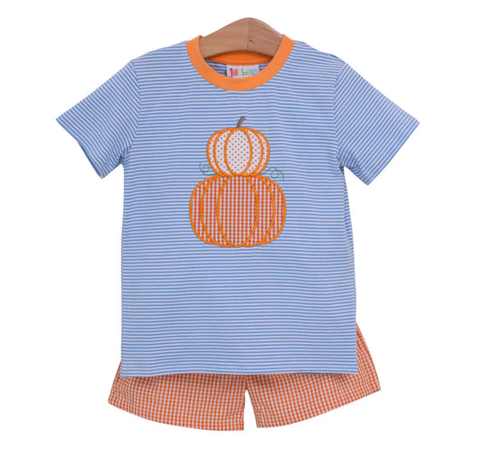 Pumpkin Stack Shorts Set